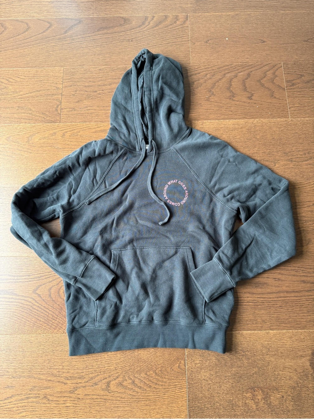 Spiritual Gangster Black Hooded Pullover with Circular Chest Print